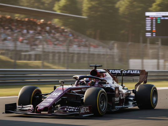 Rennwagen auf der Rennstrecke – Motorsport und Geschwindigkeit